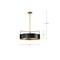 Nuvo Altos 5-Light Large Pendant Matte Black and Natural Brass 60/7844 - alternate 2